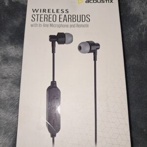 Acousnix Wireless Stereo Earbuds With In Line Microphone And Remote